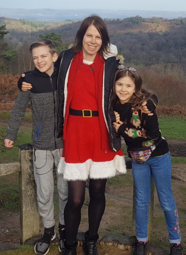 Vegan Jenny with her kids