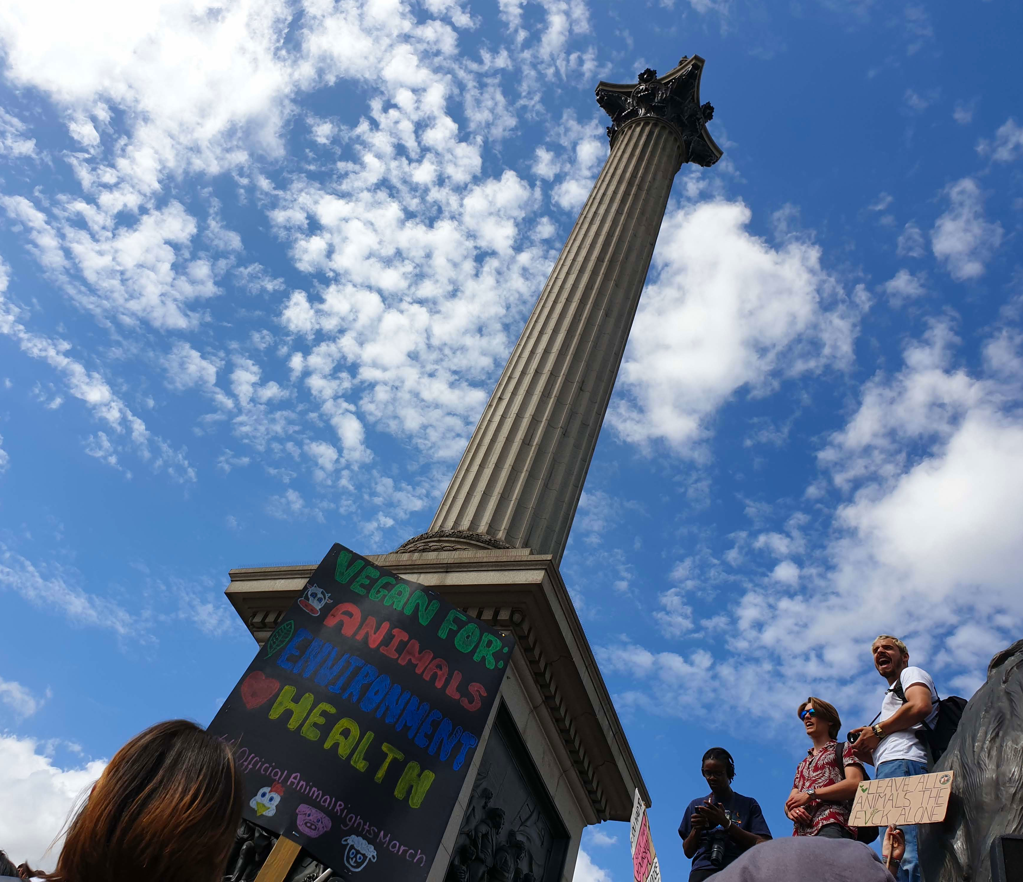 Animal Rights March London 2019, Trafalgar Square
